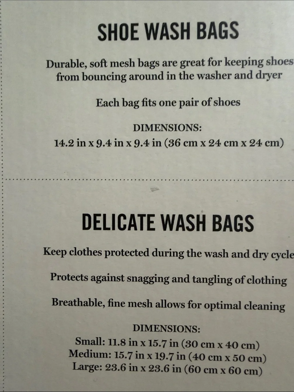 🌴Martha Stewart White Laundry Set- wash bags, shoe wash bags & wool dryer balls